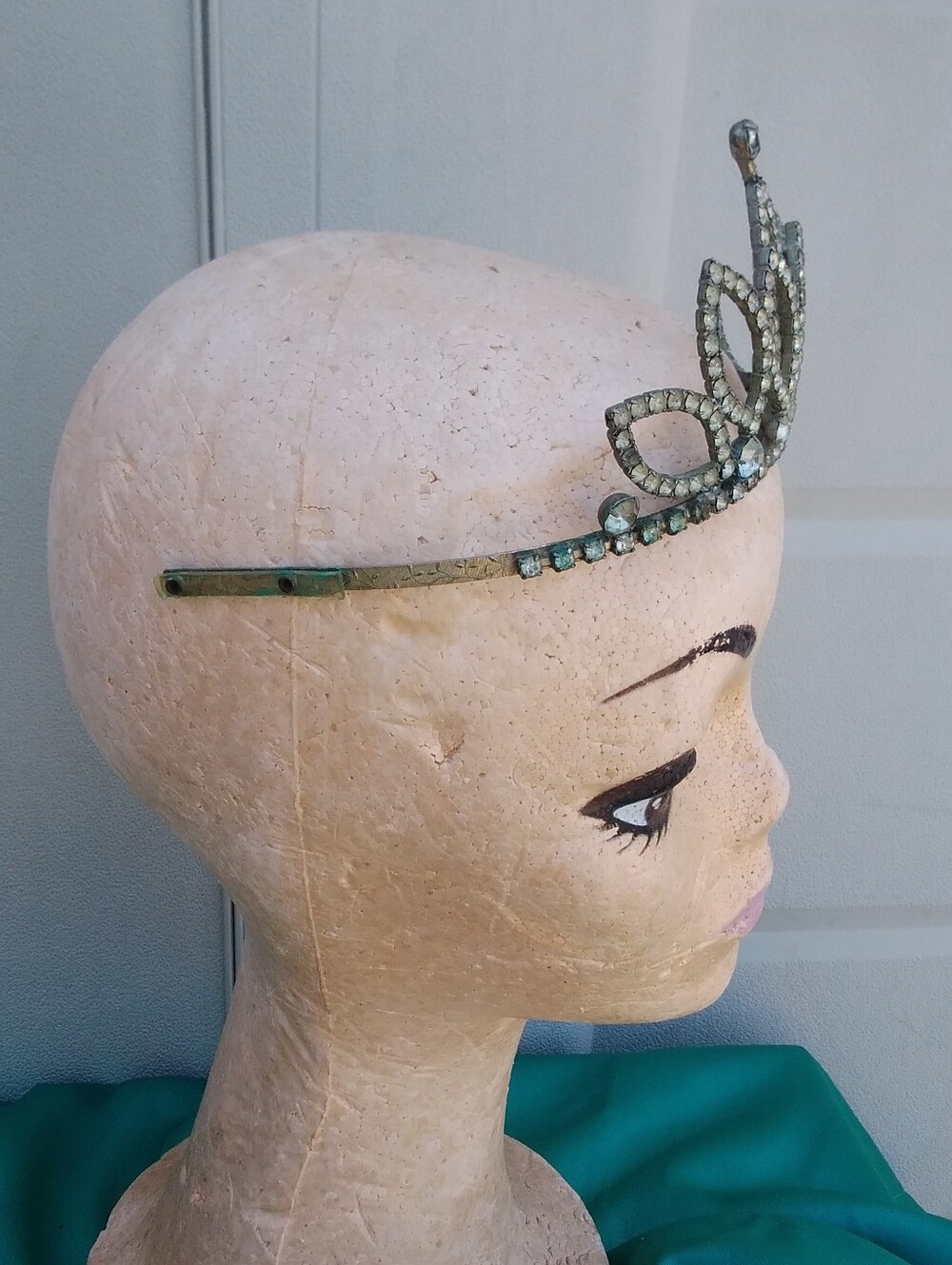 Vintage Rhinestone Tiara Crown 50s 60s - Picture 9 of 10